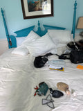 Turquoise Painted King Headboard, No Frame