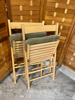 Pair of Folding Chairs with Seat Cushions