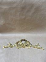 (A) Pair Of Brass Ribbon And Bow Wall Hangings