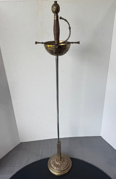 Brass Sword Vintage Free Standing Ashtray