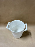 White Lenox Tin Can Alley Ceramic Jar With Handles/ 4 Available // PRICED INDIVIDUALLY