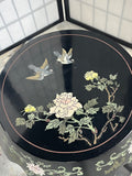 Chinoiserie Black Lacquer Garden Seat/Drum Stool