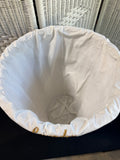 Woven Wicker Round Laundry Basket with Liner