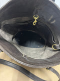 FOUNT Dark Brown Leather Shoulder Bag