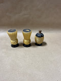 1920s Scottish Thistle Horn 3 Piece Cruet Set