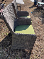 Rattan Patio Set: Table with 6 Chairs with Cushions