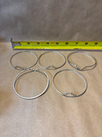 Silver Tone Bangle Bracelets (5)