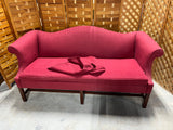 Southwood Red Camel Back Sofa with Arm Covers ***HEAVY ITEM*** READ DETAILS ON P[ICK UP POLICY***