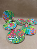 Isaac Mizrahi Melamine Tropical Style Appetizer Plates - 6 (A)