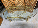 Brass/Glass Oval Coffee Table