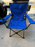 Folding Blue Canvas Arm Chair w/Carry Bag (Three Available )