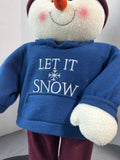 Let It Snow Holiday Standing Plush Snowman