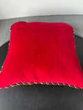 Believe Embroidered Velvet Holiday Throw Pillow