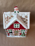 Ceramic Santa On Roof Top Cookie Jar