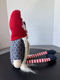 Stars & Stripes Plush Gnome with Dangly Legs