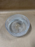 Large Ribbed Mikasa Diamond Fire Glass Fruit Bowl