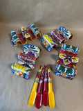 Set of 4 Prepara Colorful Floral Talavera Melanine Reversible Taco Holders With Matching Spoons
