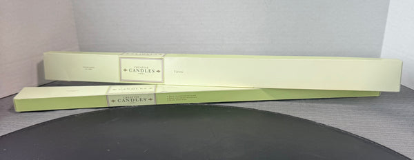 Pair of Yankee Candle Ivory 24” Taper Candles in Boxes