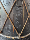 14.5” Carved Wooden African Drum