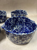 4 Piece Blue Agate Bennington Pottery Soup Bowls (F)