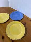 Assorted 3 Piece Blue And Yellow Tommy Bahama Melamine Salad Plates
