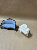 3 Piece Porcelain Miniature Doll House Furniture