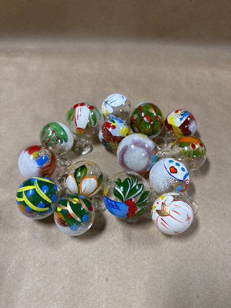 Lot Of Handpainted Small Christmas Ornaments