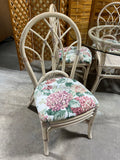 Wicker & Glass Dining Table with (4) Chairs