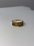 14K Gold Ring with Multi-Color Stones SIZE 6.75 (4.27g)
