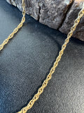 24” Gold Plate Rope Chain Necklace