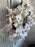 White Floral Winter Christmas Wreath