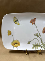 Floral And Butterfly Melamine Tray