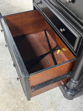 Two Tone (Black/Wood) Office Cabinet with File Drawer***HEAVY ITEM***READ DETAILS ON PICK UP POLICY***
