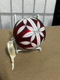 Waterford Vintage Holiday Heirlooms Frosted Glass Ball Ornament B, 4 Available, PRICED INDIVIDUALLY