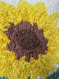 Sunflower Wool Hook Accent Pillow