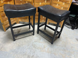 Pair of 24" Counter Height Black Stools