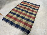 Woven Plaid Rug (A) 56"x36"