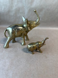 Solid Brass Elephants - Pair