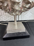 Pair of Silver Resin Clam Shell Table Lamps (WORKS)
