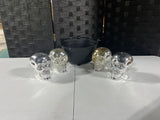 Plastic Cauldron with  (4) Plastic Skeleton Heads
