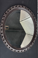 Heavyweight Oval Resin Mirror in Bronzed Glitter