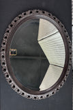 Heavyweight Oval Resin Mirror in Bronzed Glitter