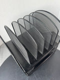 Mind Space Black Metal Mesh Desk Organizer