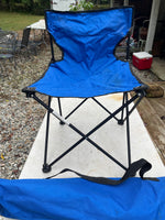 Blue Folding Camp Chair w/bag