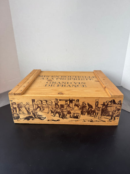 Mis En Bouteille French Wooden Wine Bottle Crate