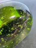 Green Bubble Art Glass Tea Light Candle Holder (2 AVAILABLE—PRICED INDIVIDUALLY AT $10 EACH)