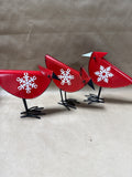Metal Cardinal Lot - 3 Pieces