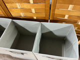 Set of 4 Tan Color Collapsable Fabric Storage Cube/Bins