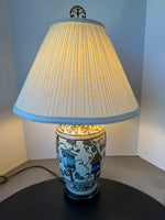 Asian Inspired Ceramic Birdhouse 3-Way Lamp (WORKS)