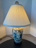 Asian Inspired Ceramic Birdhouse 3-Way Lamp (WORKS)